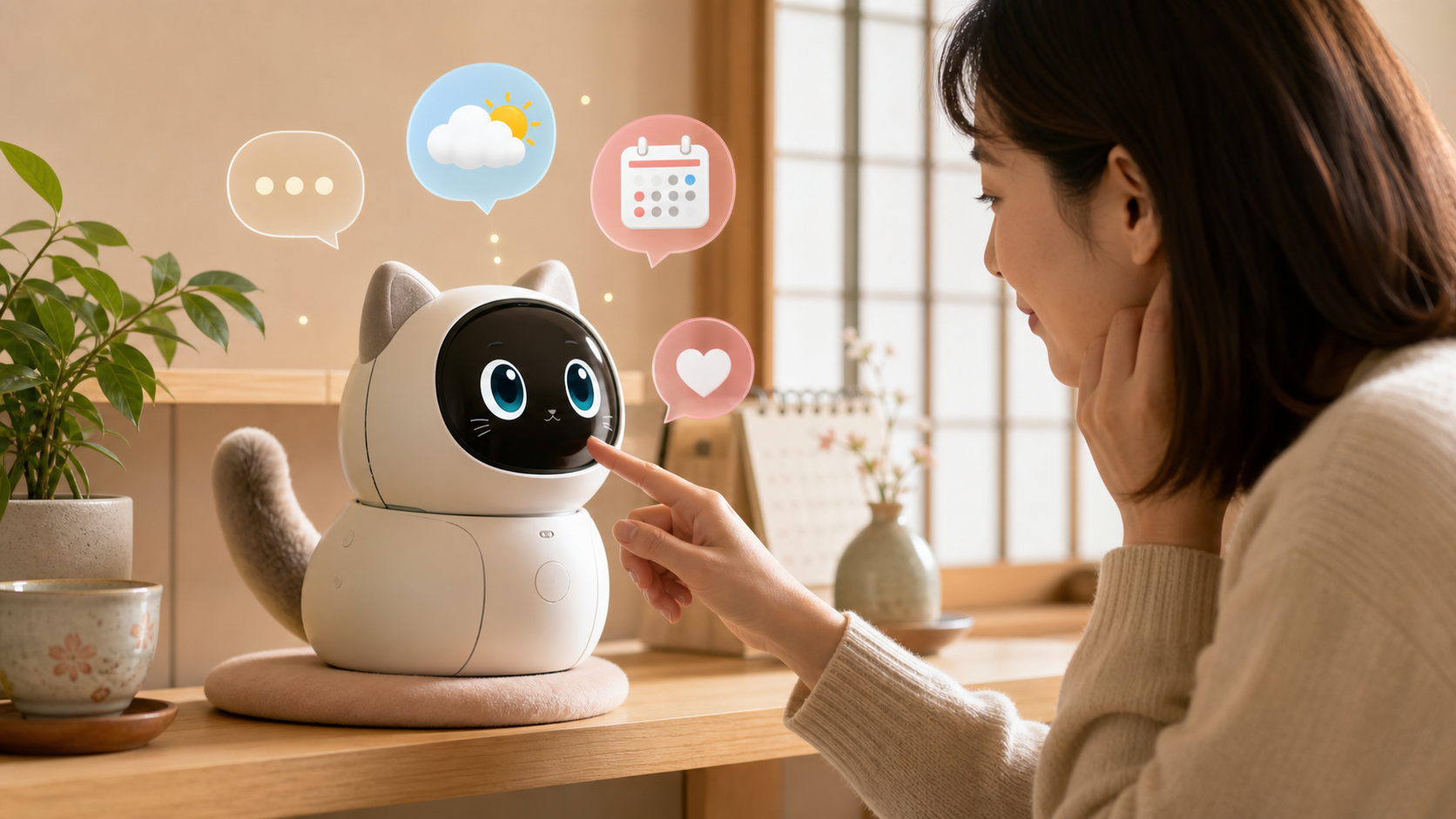 AI pet robot as a daily conversation and comfort companion
