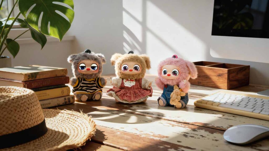 bibo AI Art Toy Lifeform on a desk
