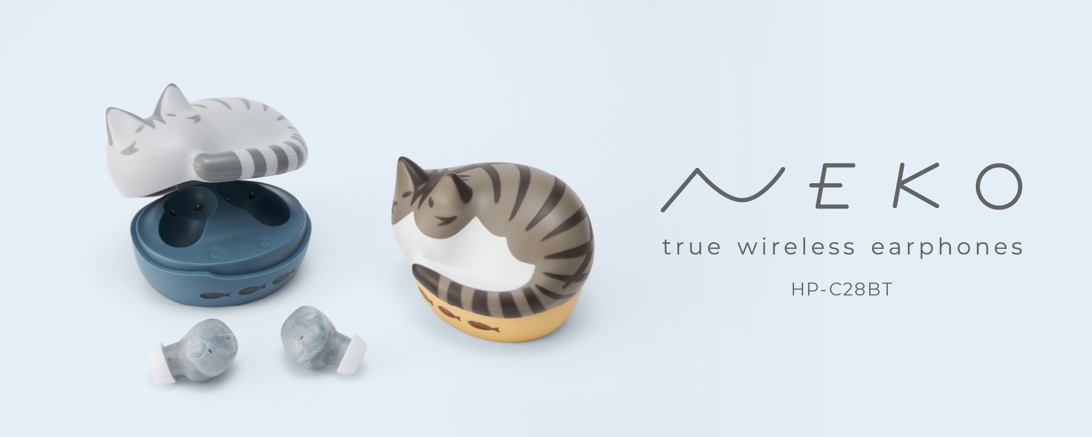 radius HP-C28BT cat-shaped true wireless earbuds case