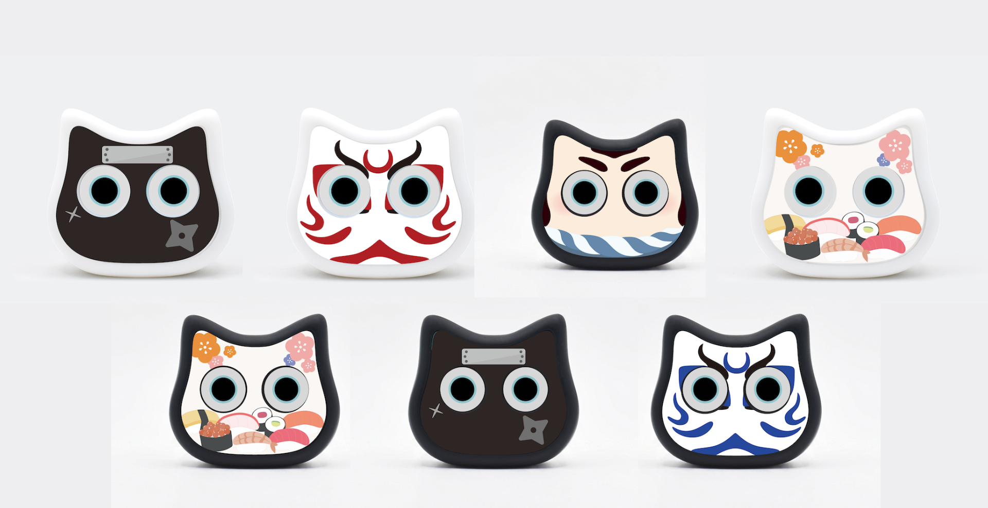 Japan Mia Collection: Ninja, Kabuki, Sumo, and Sushi face panel designs