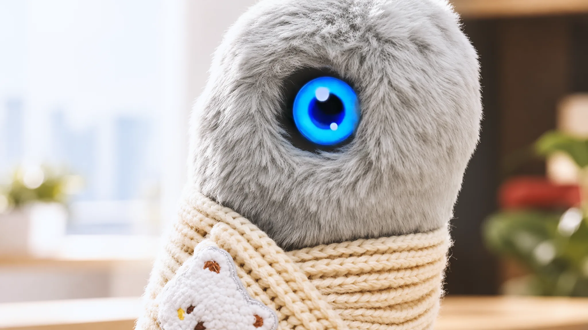 INU's eye and knitted outfit